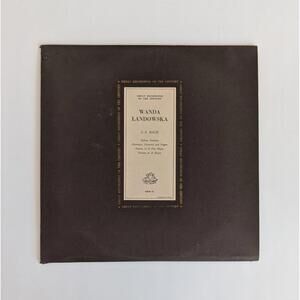Wanda Landowska - Great Recordings Of The Century - J.S. Bach -‎ VG+